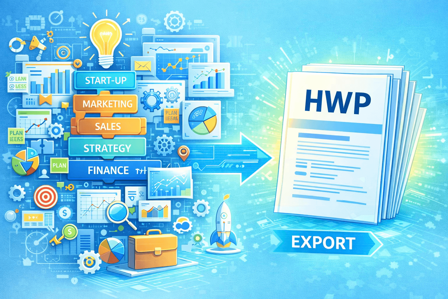 작성에서 HWP 제안서 Export까지 한 번에